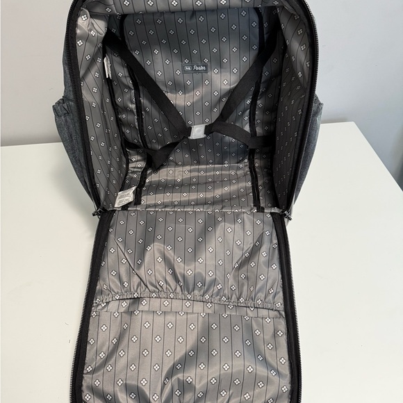 Lug Gray Quilted Carry On Travel Bag with Wheels - Picture 4 of 12